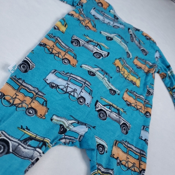 Posh Peanut Cars Bus Footed Sleeper Pajamas Footie Bamboo Newborn - Picture 11 of 12